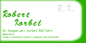 robert korbel business card